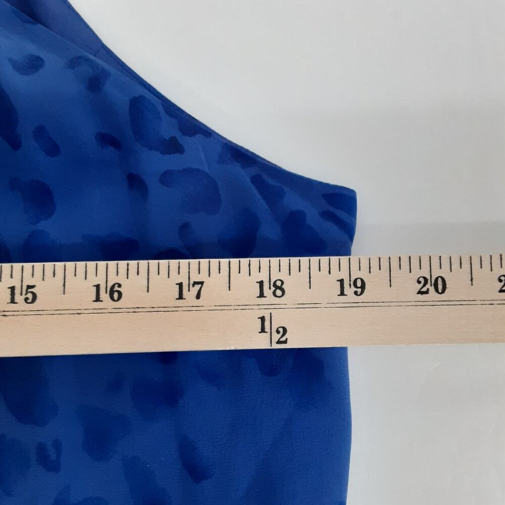 Vintage 90s Halter Maxi Dress 100% Silk Blue Satin Sarong Cocktail Dress Blue - Picture 8 of 11